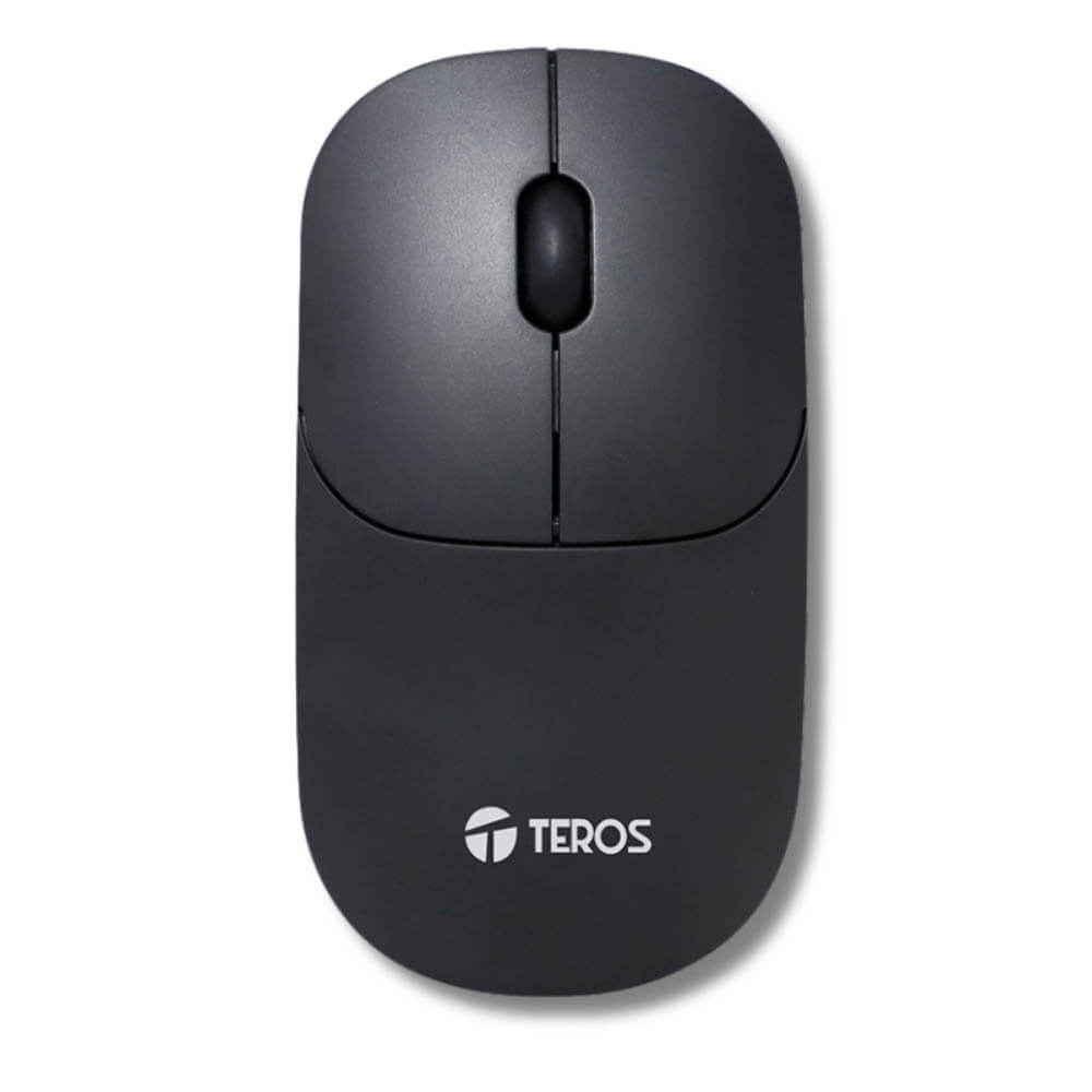 Mouse Teros TE-1217S Negro 3 Botones 1000DPI Receptor USB Inalámbrica