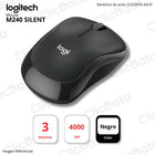 Mouse Logitech M240 Silent Negro 3 botones Alcance 10m Bluetooth