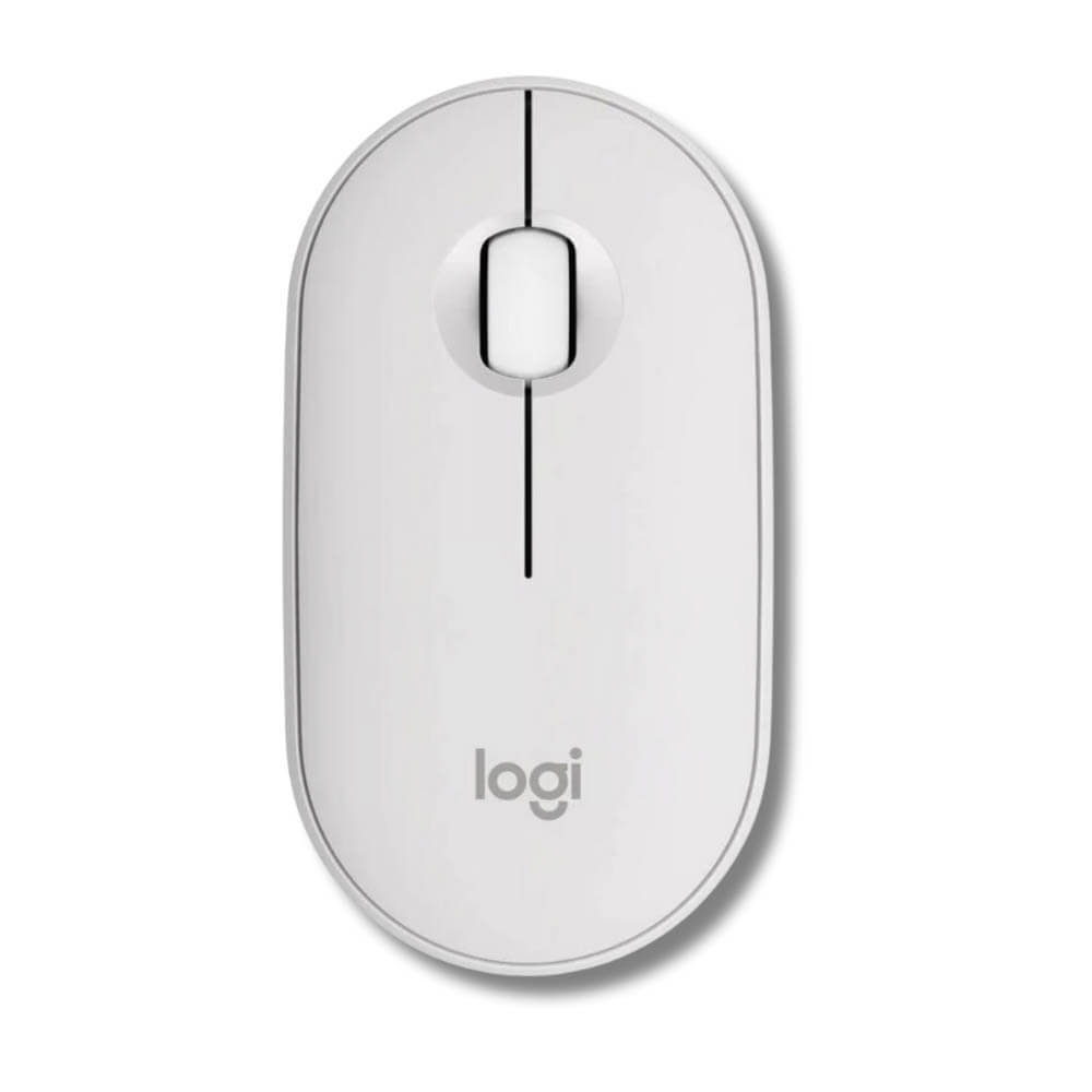 Mouse Logitech Pebble 2 M350S Blanco 3 bot. Alcance 10m Bluetooth