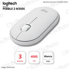 Mouse Logitech Pebble 2 M350S Blanco 3 bot. Alcance 10m Bluetooth