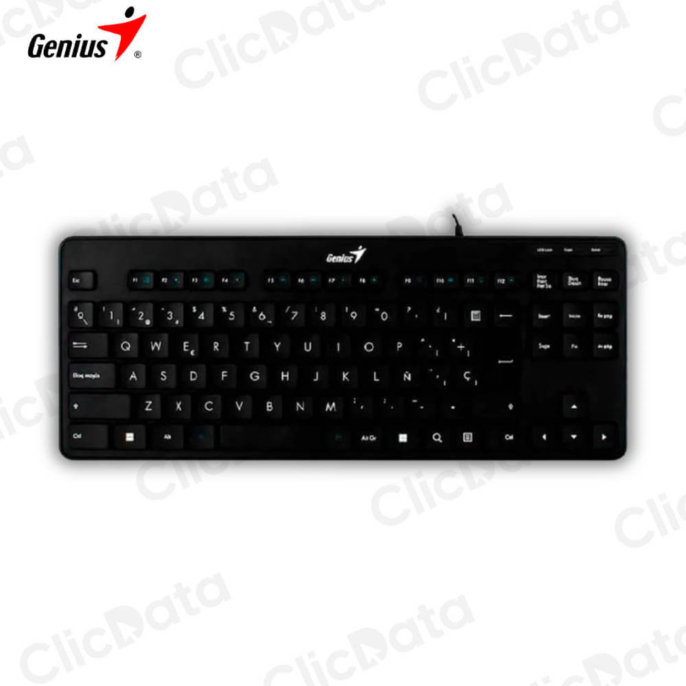 Teclado Genius TKL Luxemate 110 Negro Cable 12 teclas de función 31300012401