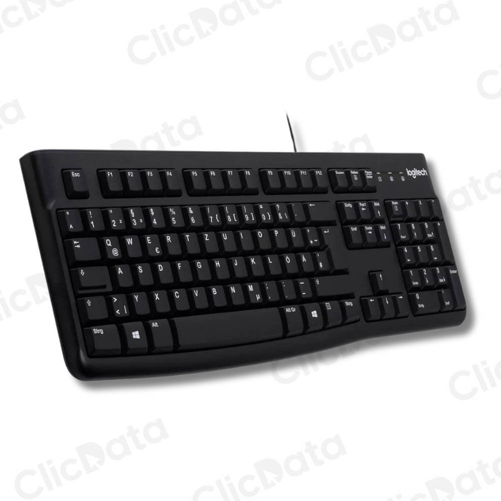 Teclado Logitech K120 Negro Cable 10 millones de pulsaciones