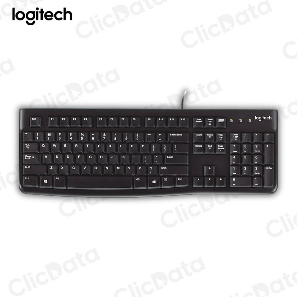 Teclado Logitech K120 Negro Cable 10 millones de pulsaciones