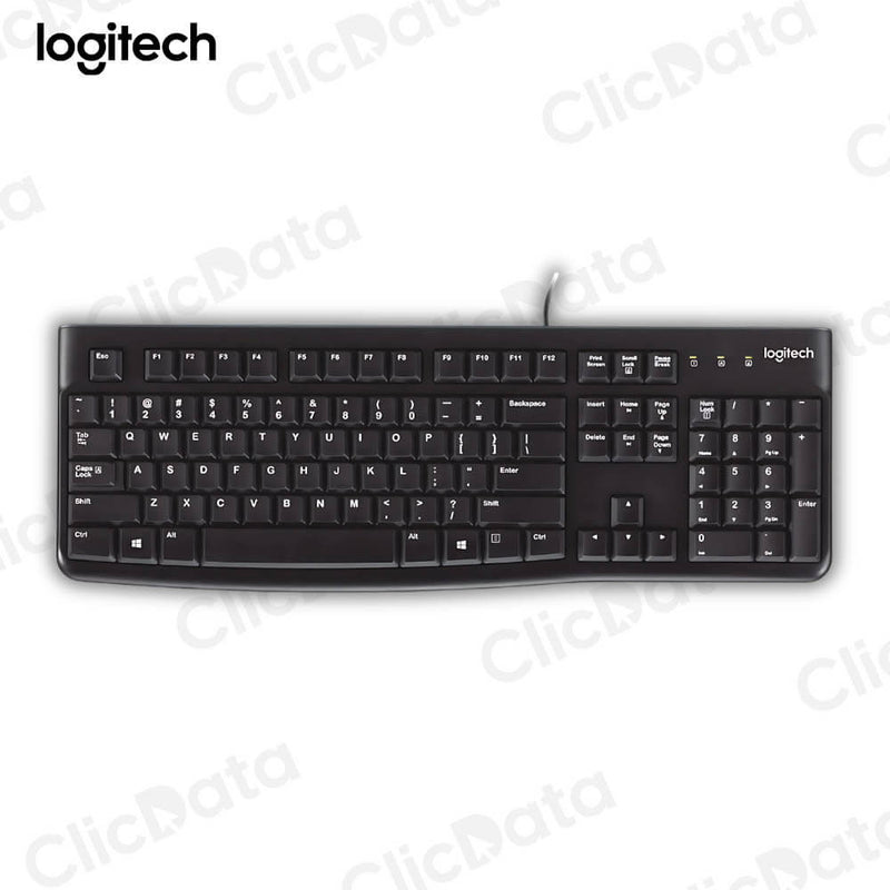 Teclado Logitech K120 Negro Cable 10 millones de pulsaciones