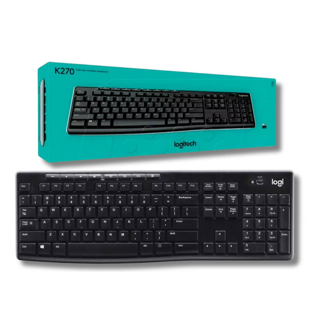 Teclado Logitech K270 Negro Inalámbrico Teclas de acceso rápido