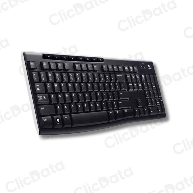 Teclado Logitech K270 Negro Inalámbrico Teclas de acceso rápido