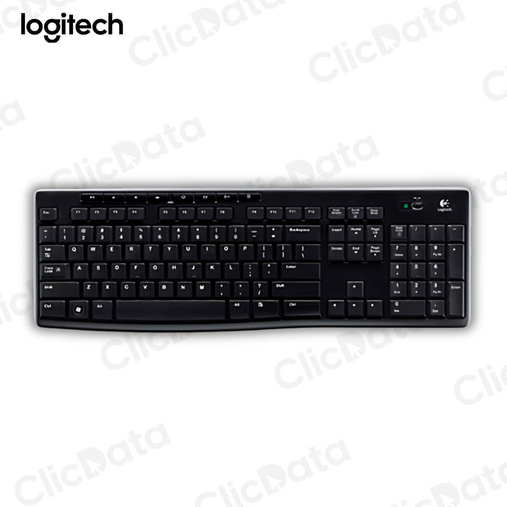 Teclado Logitech K270 Negro Inalámbrico Teclas de acceso rápido