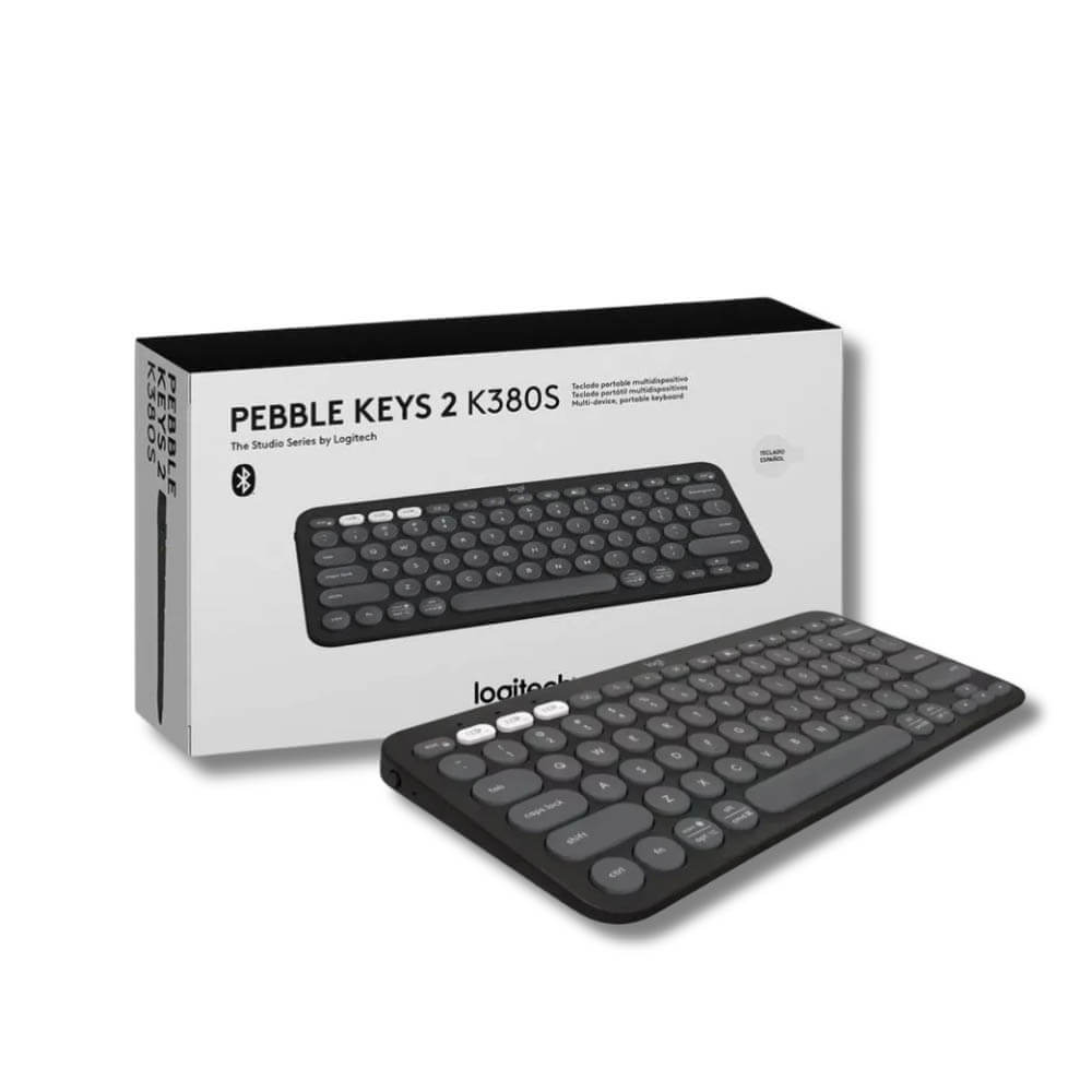 TECLADO LOGITECH PEBBLE 2 K380S BLUETOOTH/WIRELESS SP GRAPHITE (920-011783)-P