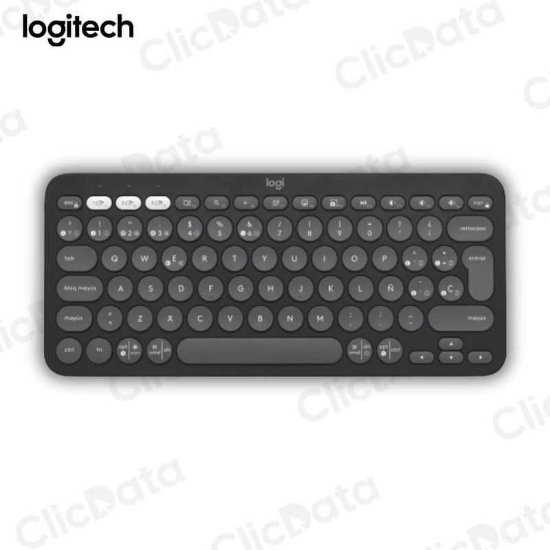 TECLADO LOGITECH PEBBLE 2 K380S BLUETOOTH/WIRELESS SP GRAPHITE (920-011783)-P