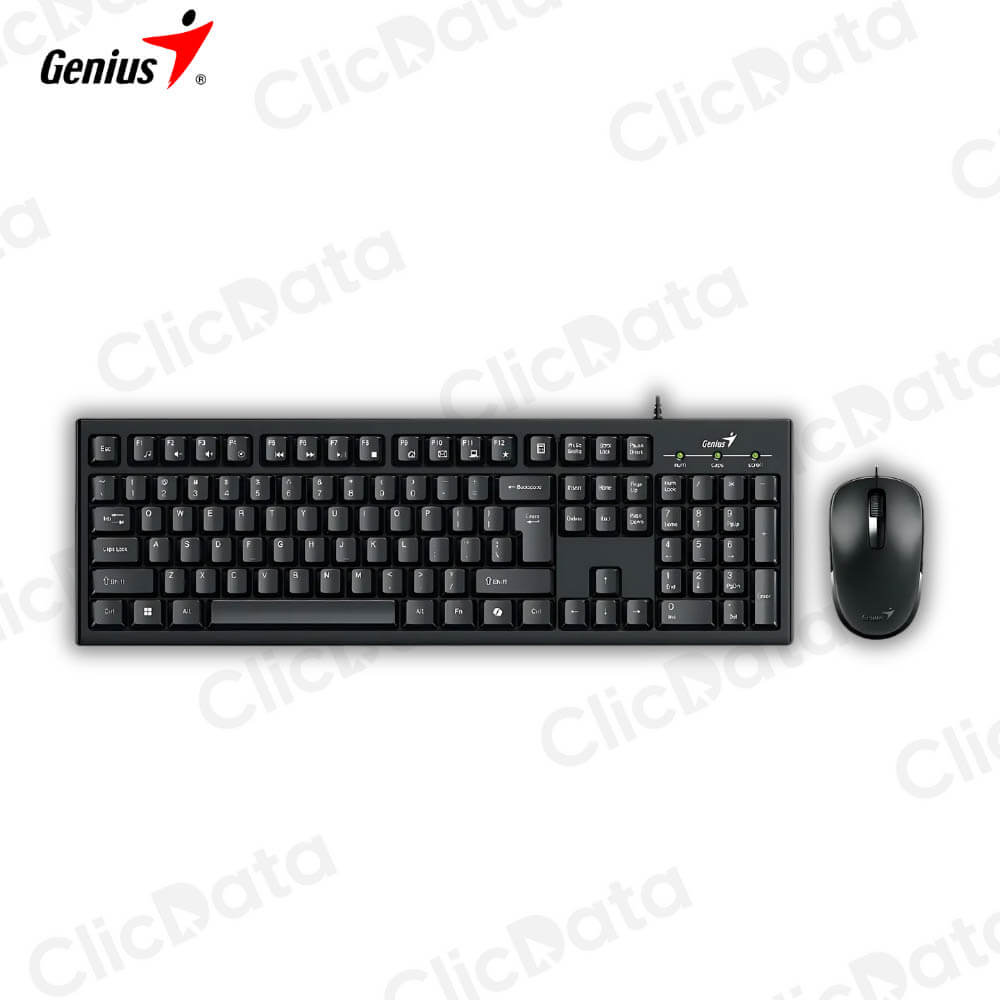 Pack Teclado y Mouse Genius KM-100SE Negro Alcance 10m Bluetooth