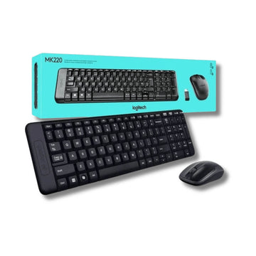 Pack Teclado y Mouse Logitech MK-220 Negro Conexión Inalámbrica