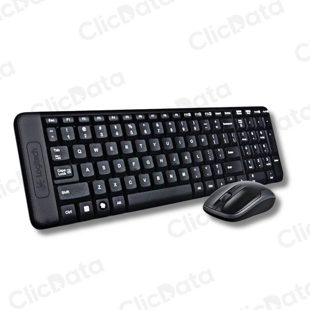 Pack Teclado y Mouse Logitech MK-220 Negro Conexión Inalámbrica