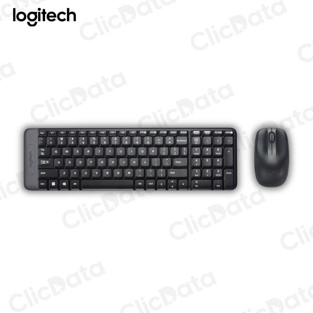 Pack Teclado y Mouse Logitech MK-220 Negro Conexión Inalámbrica