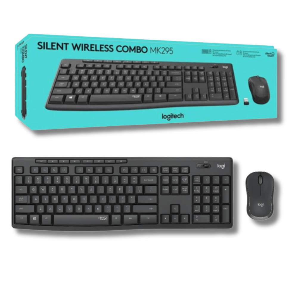 Pack Teclado y Mouse Logitech MK-295 Negro Conexión Inalámbrica