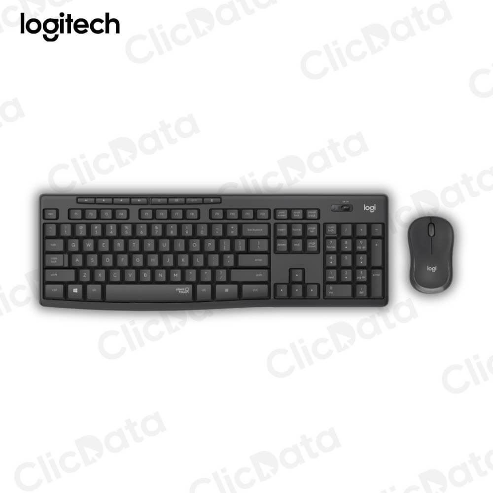 Pack Teclado y Mouse Logitech MK-295 Negro Conexión Inalámbrica