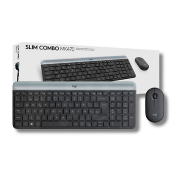 Pack Teclado y Mouse Logitech MK-470 Neg. Receptor USB Inalámbrica