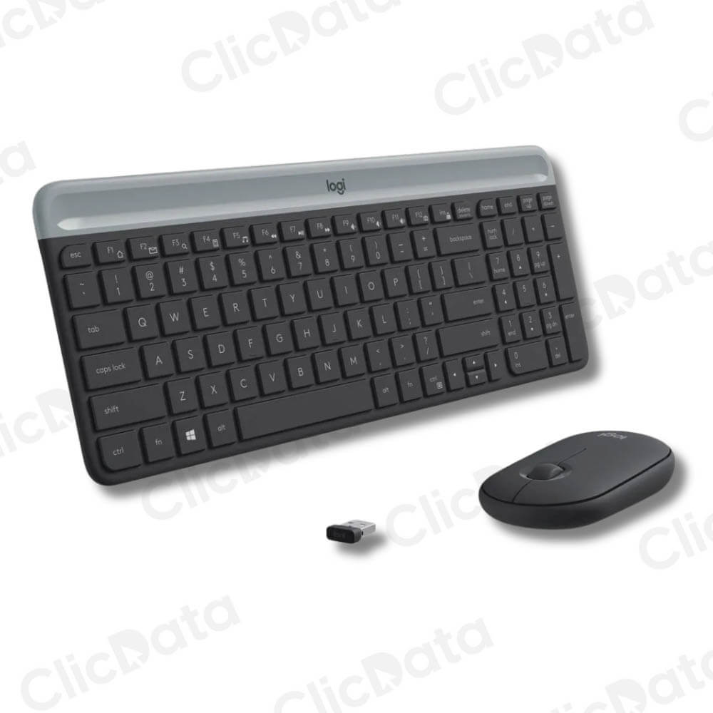 Pack Teclado y Mouse Logitech MK-470 Neg. Receptor USB Inalámbrica