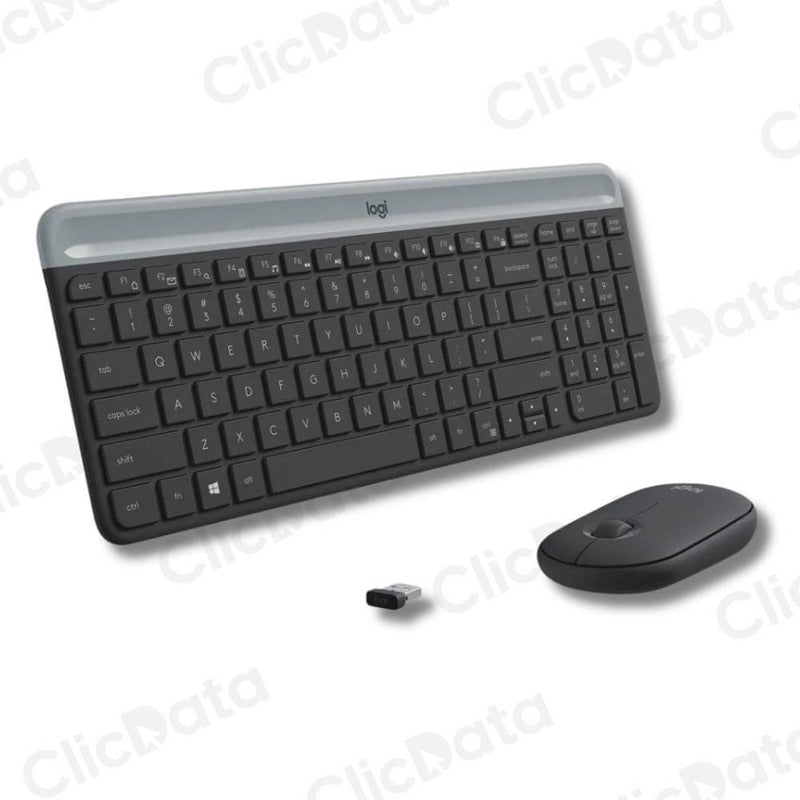 Pack Teclado y Mouse Logitech MK-470 Neg. Receptor USB Inalámbrica