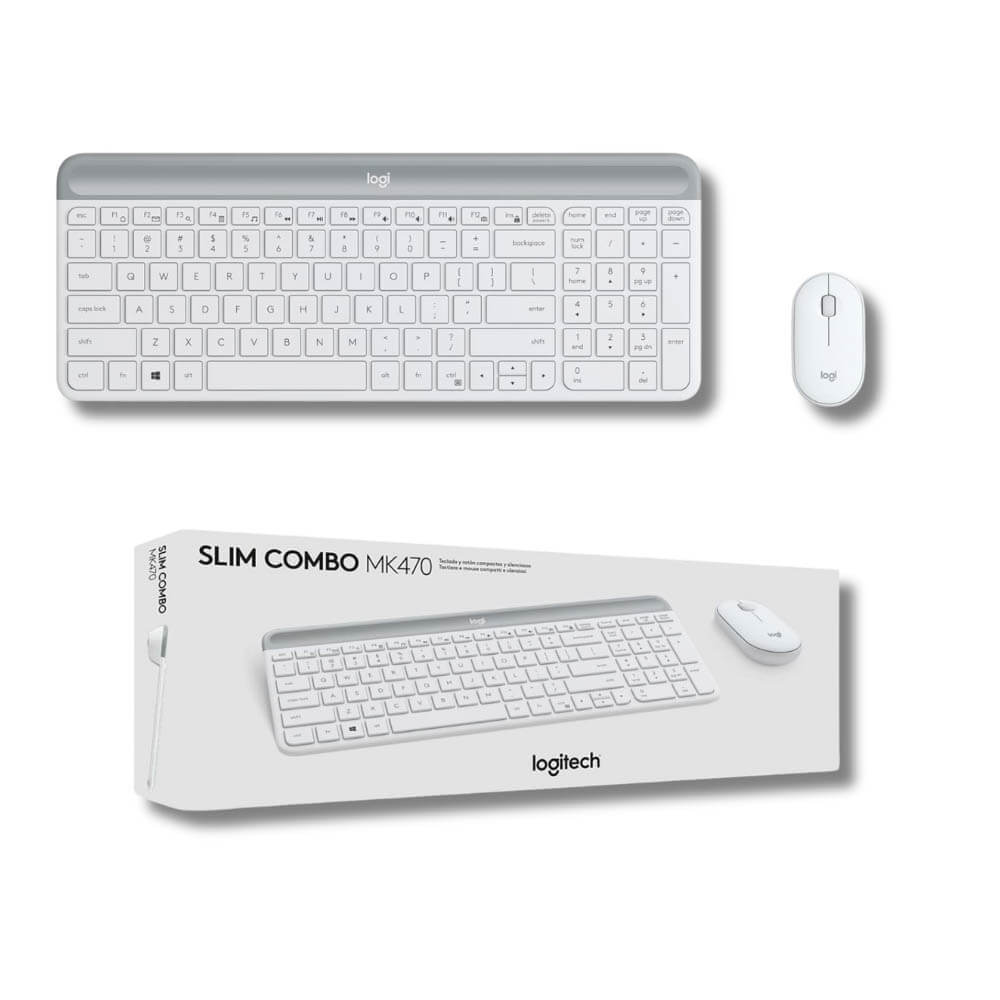 Pack Teclado y Mouse Logitech MK-470 Rosa Receptor USB Inalámbrica
