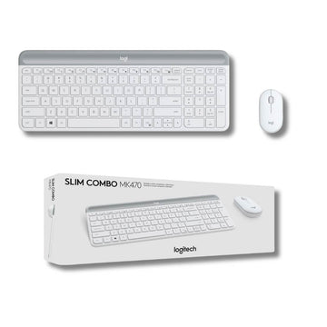 Pack Teclado y Mouse Logitech MK-470 Rosa Receptor USB Inalámbrica