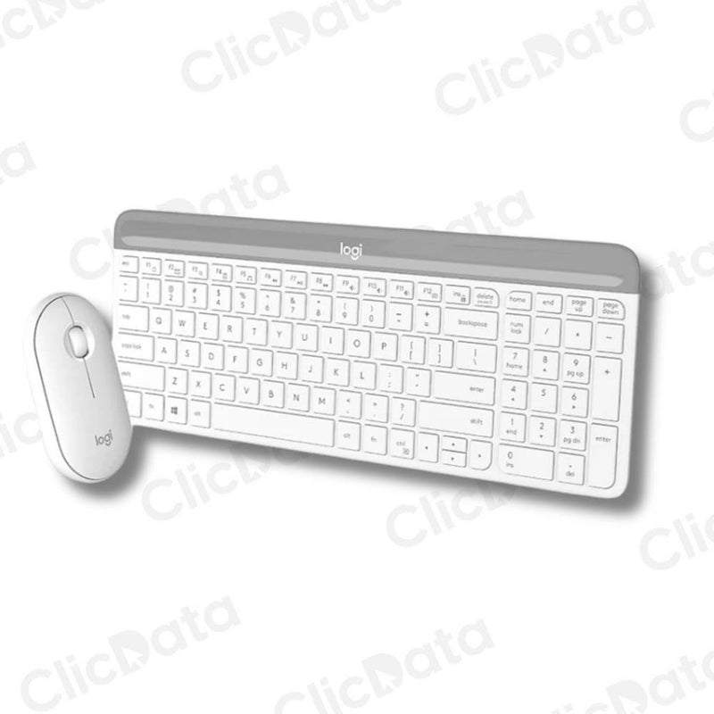 Pack Teclado y Mouse Logitech MK-470 Rosa Receptor USB Inalámbrica