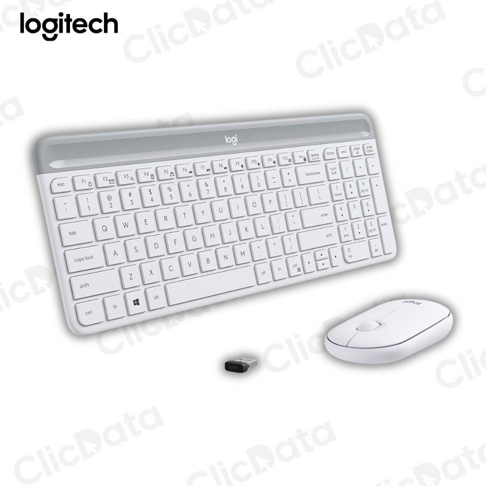 Pack Teclado y Mouse Logitech MK-470 Rosa Receptor USB Inalámbrica