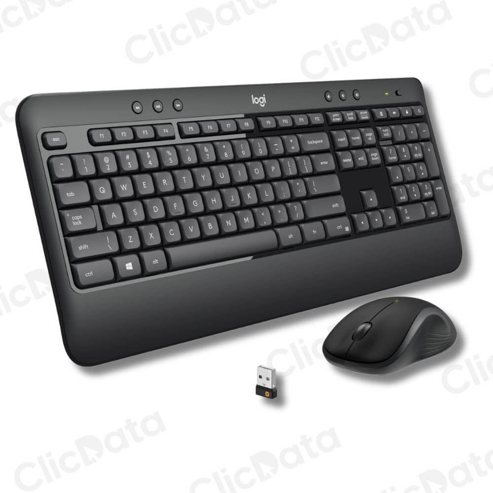 Pack Teclado y Mouse Logitech MK-540 Negro Conexión Inalámbrica