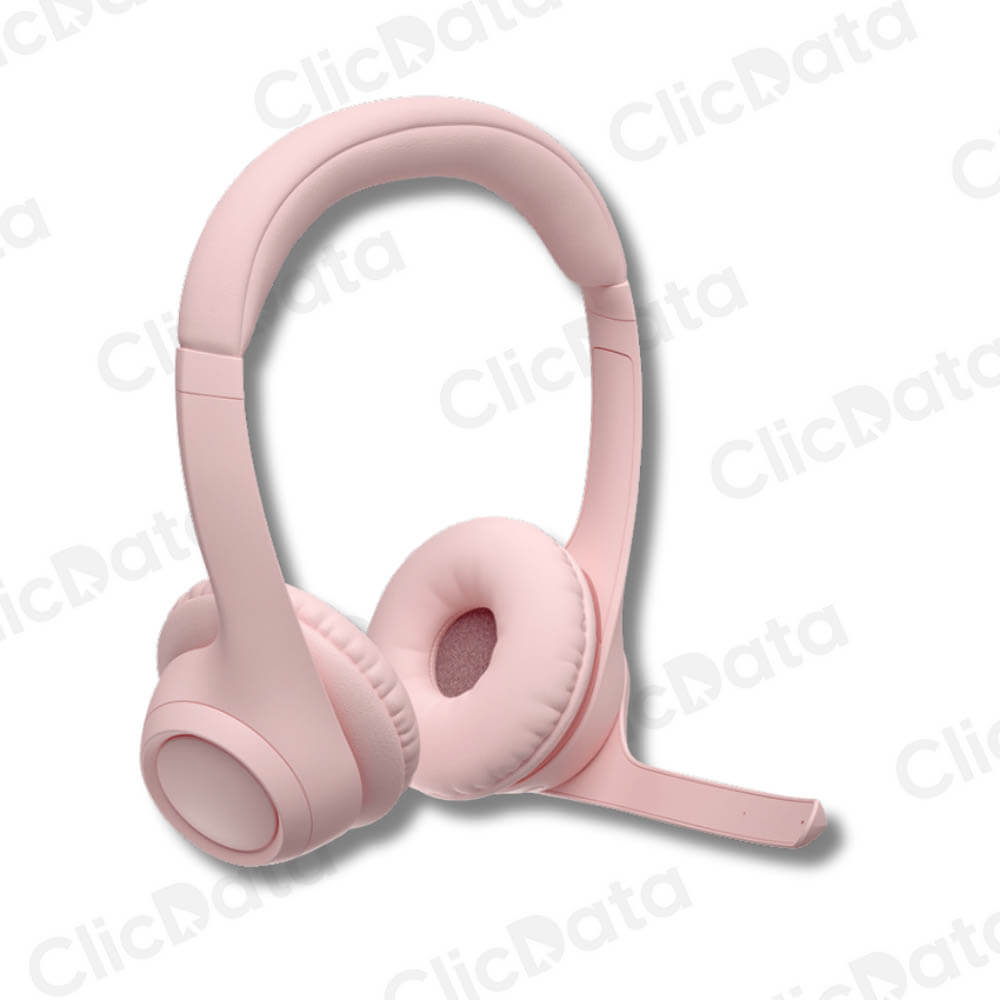 Audífono C/Microf Logitech Zone 300 Rose Bluetooth, 20Hrs Rosa 981-001411