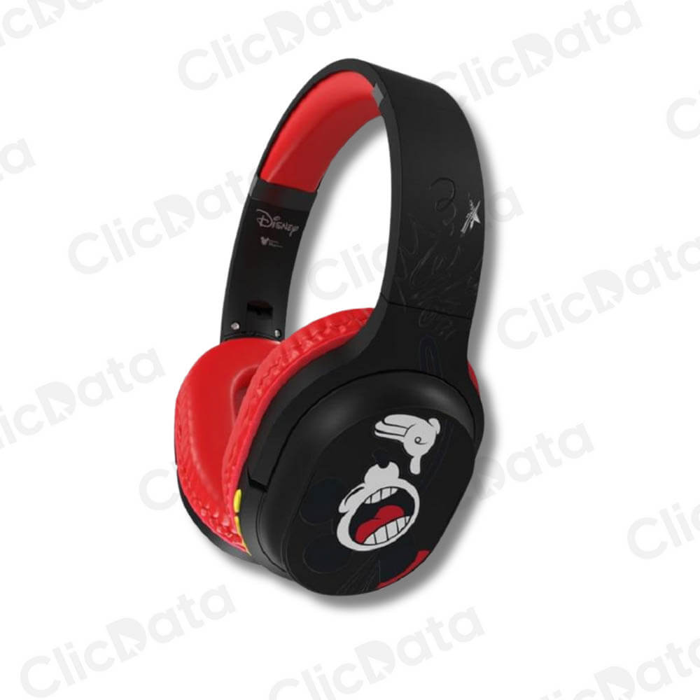 Audífono C/Microf Xtech Mickey BT 3.5Mm 40Mm 8H Plegables Black/Red XTH-D660MK
