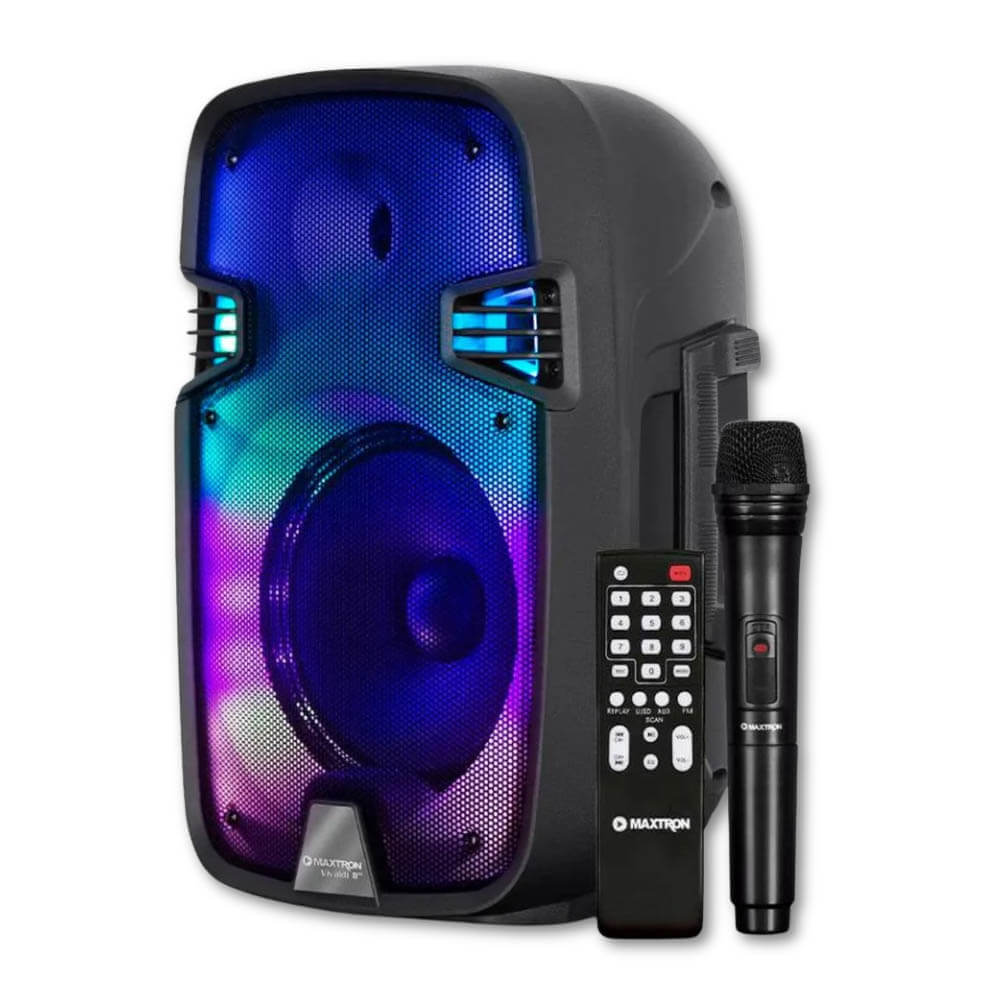 Equipo de sonido Libidum 8" - MX321VB negro Bluetooth Luz RGB