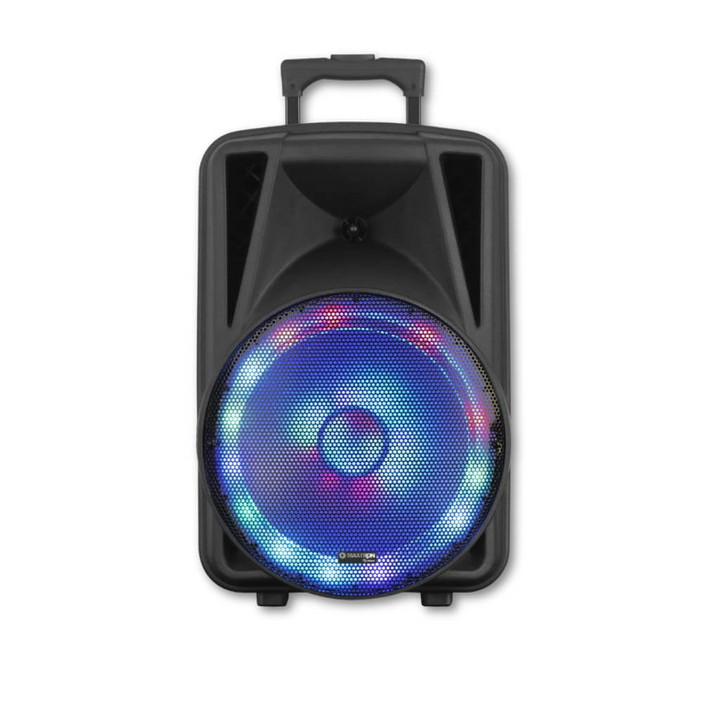 Equipo de sonido Maxtron Avalon 12" MX 113-V Pantalla LED y Botones de control.