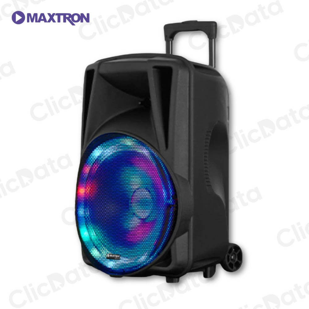 Equipo de sonido Maxtron Avalon 12" MX 113-V Pantalla LED y Botones de control.