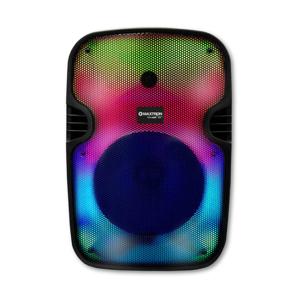 Equipo de sonido Maxtron Vivaldi 15" MX 116 Iluminación LED RGB Flaming.