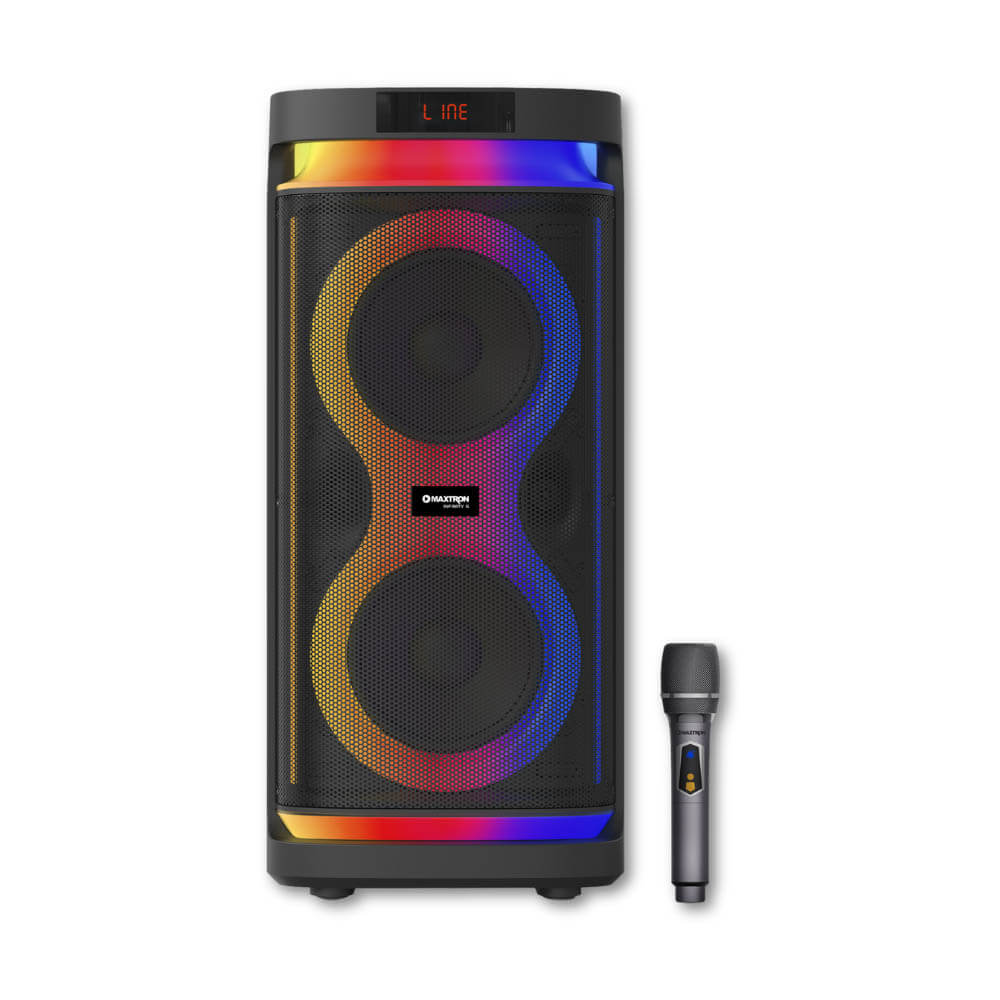 Equipo de sonido 6 Mx613D Tower Sound System Dsp Bt Tws Rgb Li-Bat Msd/Usb01 Mic 7.4V/3000Mah Maxtron