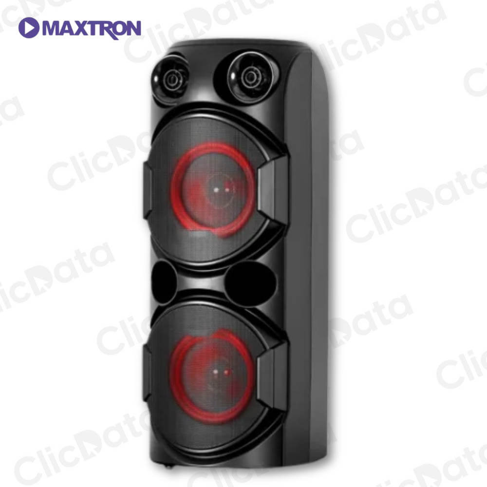 Equipo de sonido Maxtron Zenith MX308W negro Bluetooth Luz RGB