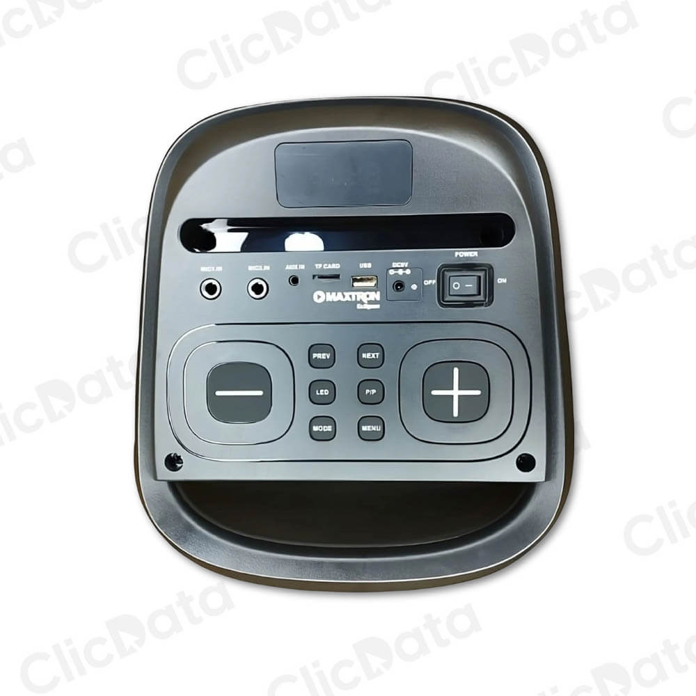 Equipo de sonido Maxtron Eclipse MX 605 negro Bluetooth Luz RGB
