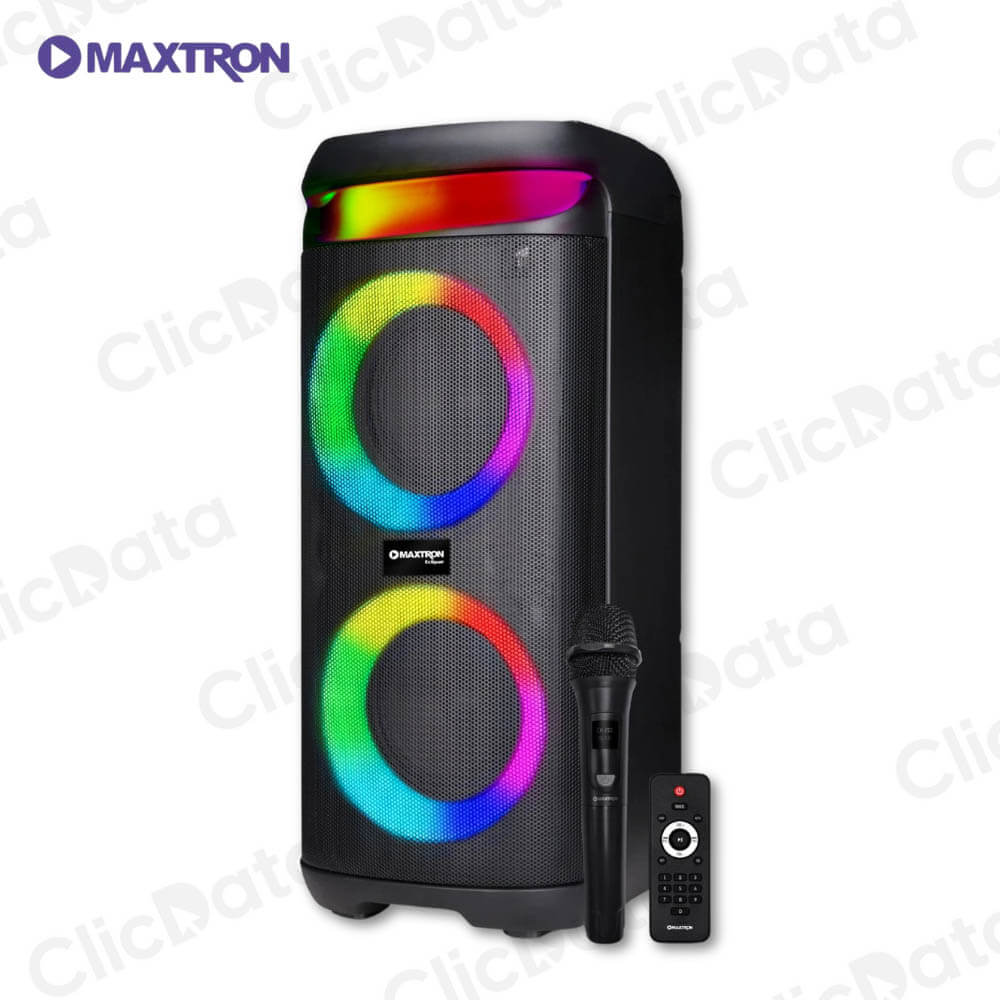 Equipo de sonido Maxtron Eclipse MX 605 negro Bluetooth Luz RGB