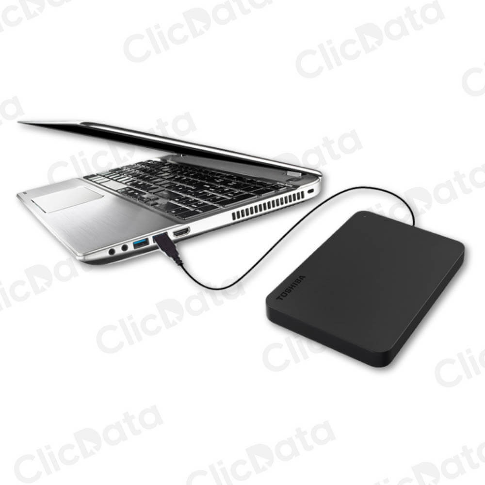 Disco duro externo Toshiba Canvio Basics, 1 TB, USB 3.0, 2.5", Negro.