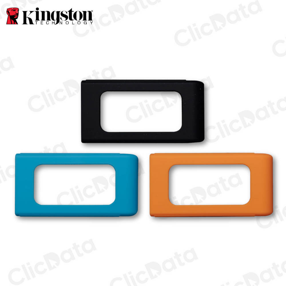 Paquete de 3 fundas de goma Kingston para SSD XS (negro, azul, naranja)