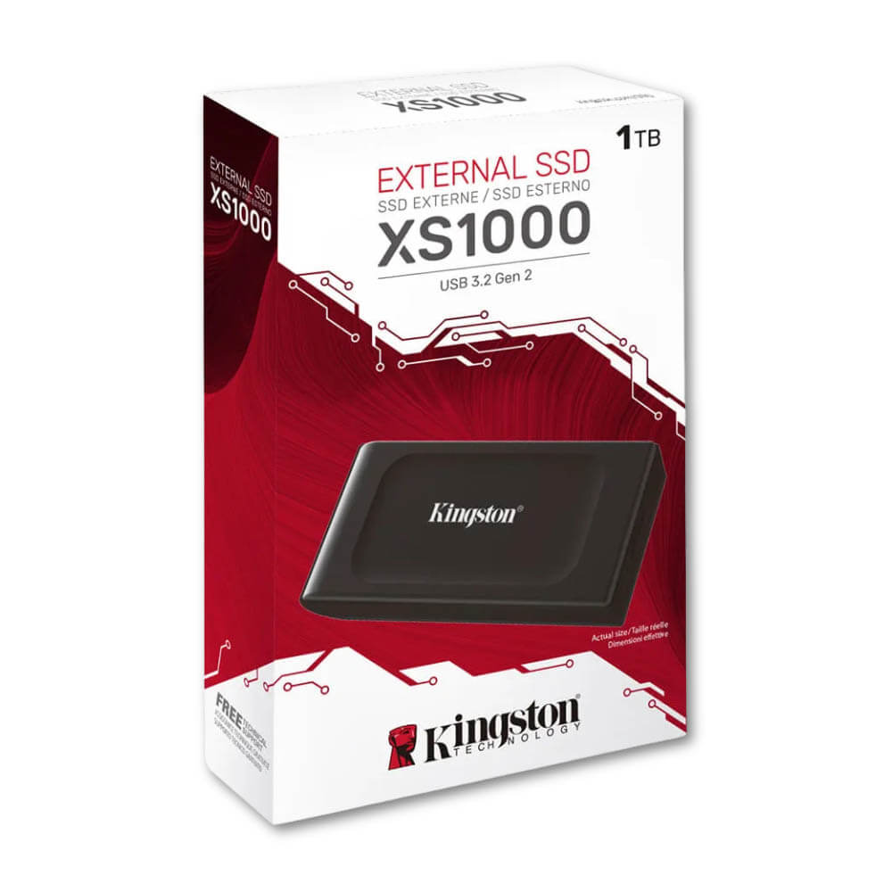 SSD Externo 1TB Kingston XS1000 1TB, USB 3.2 Gen 2 Tipo-C