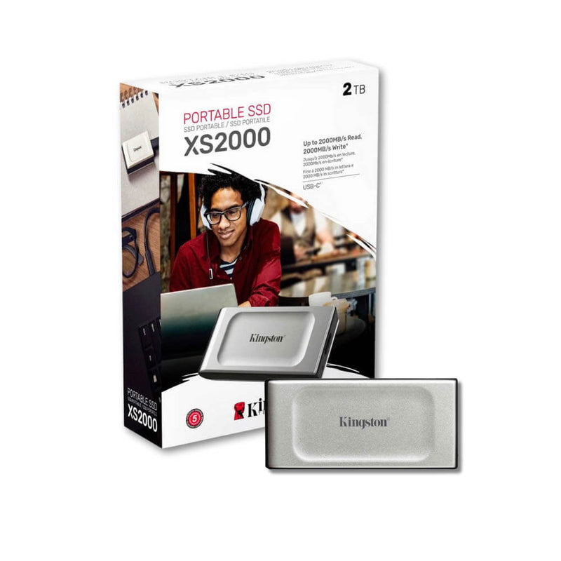 SSD Externo 2TB Kingston XS2000, 2TB, USB 3.2 Gen 2x2 Tipo-C