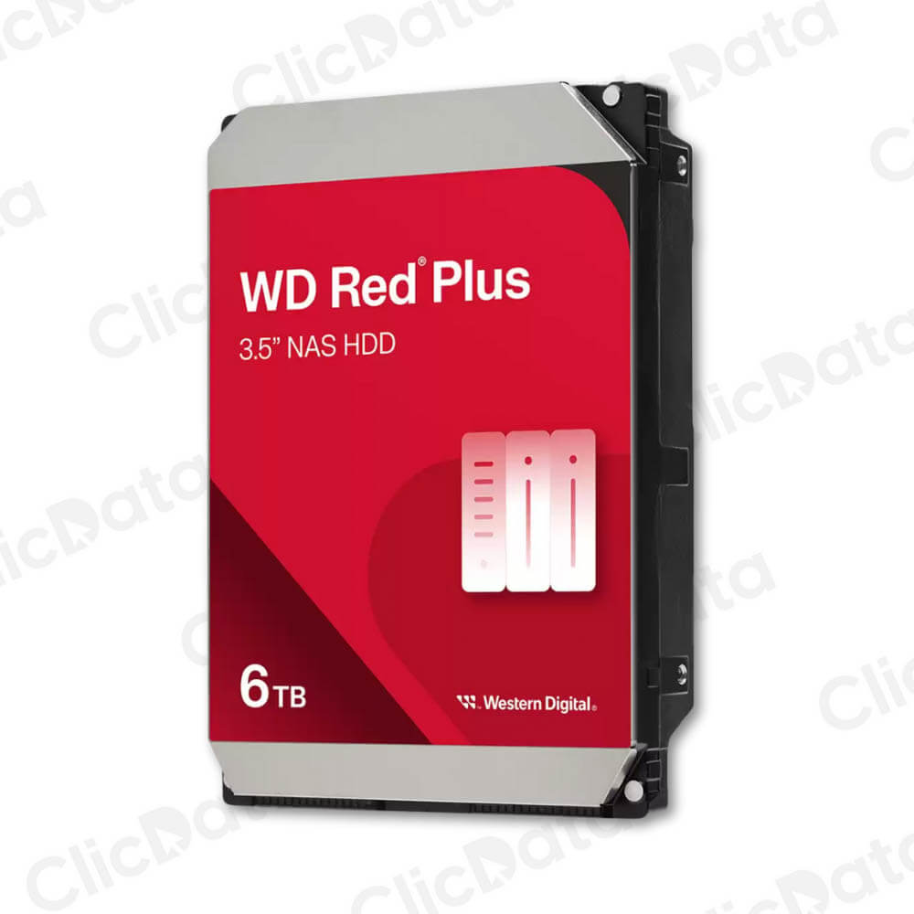 Disco duro interno WD Red Plus WD60EFPX, 6TB, SATA, 5400rpm, 3.5", Cache 256MB