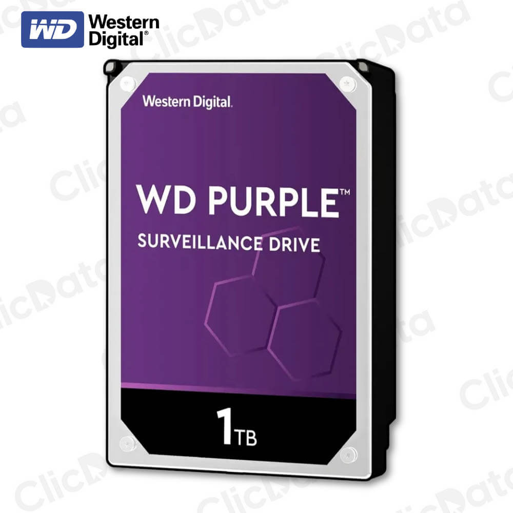 Disco duro Interno WD Purple, 1TB, SATA 6.0 Gb/s, 5400 RPM, 64MB Cache, 3.5".