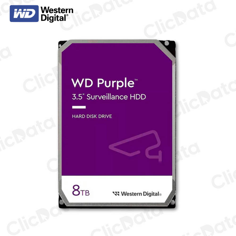 Disco duro Interno WD Purple, 8TB, SATA 6.0 Gb/s, 256MB Cache, 5640 rpm, 3.5"