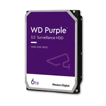 Disco duro Interno WD Purple, 6TB, SATA 6.0 Gb/s, 5400 RPM, 256MB Cache, 3.5".
