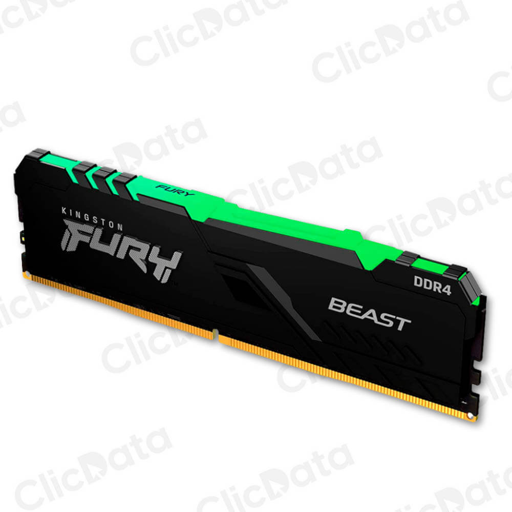 Memoria RAM 16GB Kingston Fury Beast DDR4 3200 MHZ, PC4-25600, CL16, 1.35V.