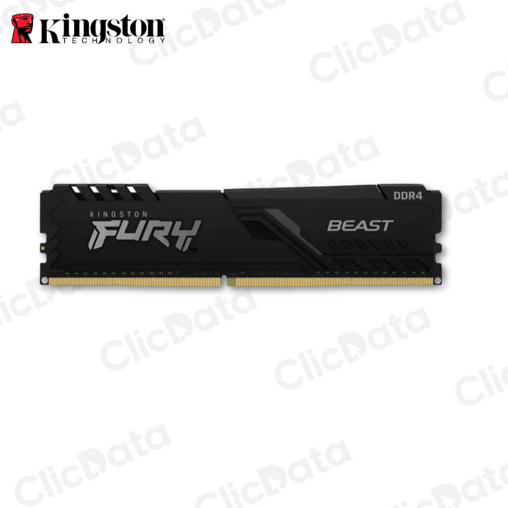Memoria RAM 16GB Kingston Fury Beast DDR4 3200 MHZ, PC4-25600, CL16, 1.35V.