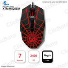 Mouse Gamer Xtech Spiderman Miles Morales Usb 2400 Dpi 7-Bot Led Black/Red (Xtm-M520Sm)