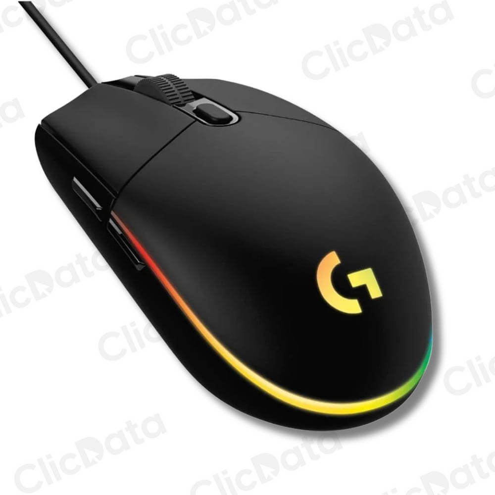 Mouse Gamer Logitech G203 Lightsync Óptico 8000 Dpi Rgb Negro (910-005790)
