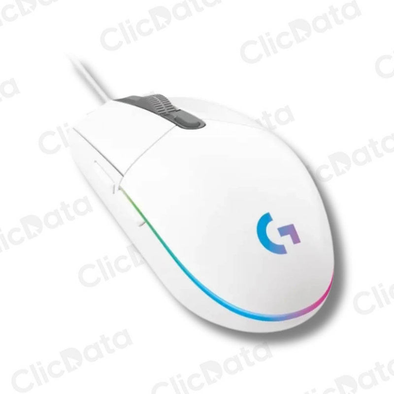 Mouse Gamer Logitech G203 Lightsync Óptico 8000 Dpi Rgb Blanco (910-005791)